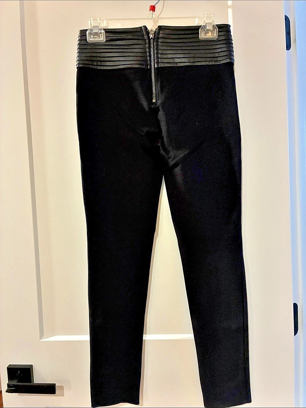 Hot Miami Black Pleated Waist Leggings, size M
